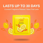 Godrej Ezee Aer Power Pocket Bright Tangy Delight Bathroom Fragrance 10 g, 6-Pack, Yellow