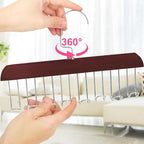 2Pcs Anti Slip Multi Hook Coat Racks,Bra Hangers for Closet Organizer with 8 Hooks 360 °Swivel Belt Hanger for Closet for Belt, Tie, Tank Top, Bra, Scarf (Brown)