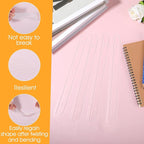 40 Pcs 3 Hole Punched Magazine Holders, Magazine Binder Magazine Organizer 3 Ring Binder Insert Strips for Magazine Storage Craft Paper File Book, Translucent White
