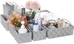 Posprica Small Baskets for Organizing(7 Set) Woven Storage for Shelves, Bathroom, Decorative Closet Organizer, Dresser Bins, Shelf
