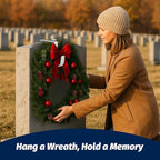 BEISE Wreath Hanger for Headstone, Adjustable 6"- 11", White 2 Pack, Non-Slip Sponge Grip, Fits Thick Upright Gravestone with Flat or Uneven Arched Tops, Easy Outdoor Cemetery Christmas Décor