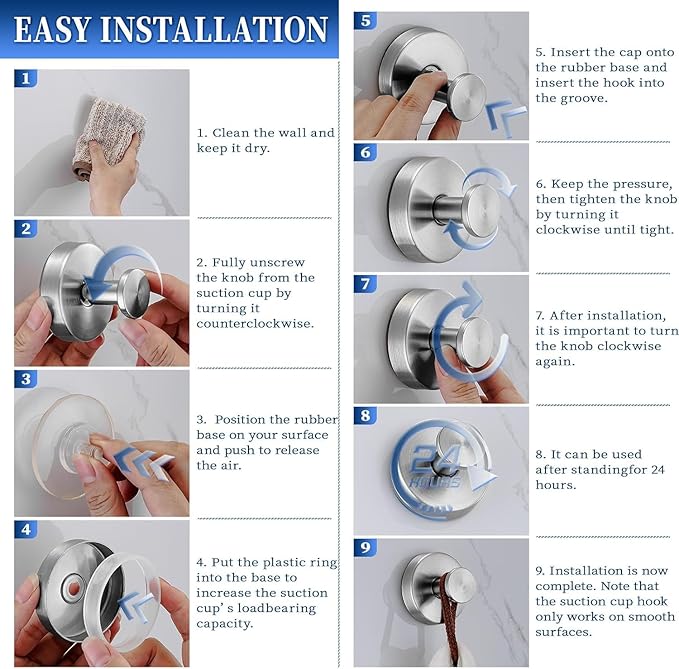 Linwnil Suction Cup Hooks for Glass Window, 2025 Upgraded Christmas Wreath Door Hanger, No Drill Suction Cup Hooks for Wreaths on Glass, Garland Wreath Hangers for Front Door Shower Hooks (2, Silver)