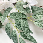 Artificial Hydrangea Teardrop Swag Hanging Floral Spring Swag Wreath with Willow Leaves Fake Plant Ivy Branch for Front Door Wedding Arch Window Wall Decor(White)