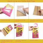 Effective and Refillable Dual Moth Pheromone Traps, Ultimate Solution to Clothes & Pantry Moth Control -4 Pack