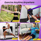 WHATAFIT Resistance Bands,Pull Up Assist Bands Set with Handles, Exercise & Workout Bands with Door Anchor for Men & Women – Home Fitness Equipment for Strength Training, Stretching