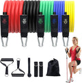 Resistance Bands, Simmgud Exercise Bands Set with Handles, Work Out Bands with Door Anchor, Ankle Straps for Strength Training, Physical Therapy, Home Gym for Men and Women, Yoga, Pilates 150 LBS