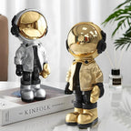 Dosker Astronaut Statues Spaceman Sculpture Polyresin Arts Gifts Silver Figurine Ornament Room Decor for Men,Home and Crafts Desktop Accessories Tabletop Decoration, Living Room, Office, Bookshelf