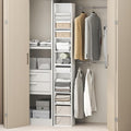 Furinno PASIR 10-Tier Closet Organizers and Storage, Open Shelf, Storage Organizer, 12-Inch Width, for Closet, Bedroom, White