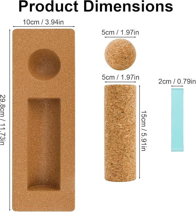 Cork Balance Board Foot Strengthener, Natural Cork Balance Board Ankle Stability Trainer for Foot Function Training Enhance Joint Stability Improve Body Posture