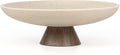 LIN CHUAN Large Decorative Bowl, Modern Resin Pedestal Bowl for Home Decor, Stylish Fruit Bowl for Kitchen Counter, Chic Key Holder for Entry Table, Brown