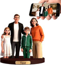 Personalized 3D Effect Family Figurine Custom Cartoon Photo Desktop Ornament Home Office Bedside Table Decoration From Your Photos Office Desk Photo Frame Gift'S For Husband And Wife (Family cartoon)