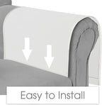 Joywell Armrest Organizer Remote Holder for Recliner Armchair Caddy Couch Sofa Arm Chair Caddie with 6 Pocket Storage for Magazine, Phone, iPad,Off White