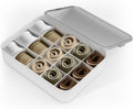 Sock and Underwear Organizer for Drawer with Lid, 15 Grid Plastic Storage Box for Closet and Dresser, Drawer Organizer for Baby Clothes and Nursery, Tie and Necktie Holder, Small Parts Storage Box