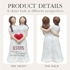 Sisters Gift from Sister - Sister Figurine for Women, Best Friends, Sister-in-Law - Friendship Gift for Christmas, Birthday & Mothers Day, Sculpted Hand-Painted Resin Statue