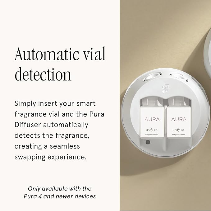 Pura & Unify Co. Home Scent Refill - Smart Air Diffuser - Long-Lasting Luxury Fragrance per Refill - Home Essential - Clean & Safe Diffuser Fragrance - 2 Pack, Aura