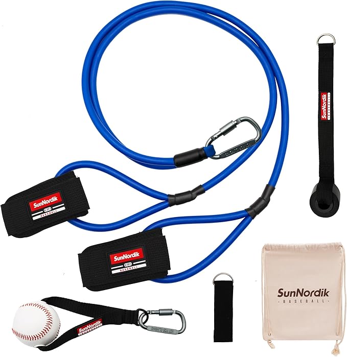 SunNordik Resistance Bands for Pitchers, Baseball & Softball Training Equipment for Improving Arm Strength & Pitching Training, Baseball Pitching Bands for All Skill Levels