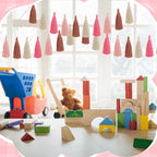 WILLBOND 4 Pieces Valentine's Day Tassel Garland for Classroom Wall Decor Boho Pastel Garland Cotton Tassel Banners for Party School(6.2 Inch,Cute Colors)
