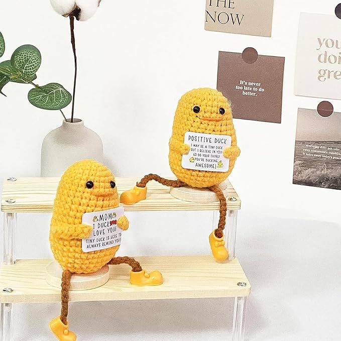 Duck Gifts for Mom Mother's Day, Cute Little Duck I Love You Always Reminder, Funny Home Decor Collectible Doll for Women Friend Sister, Stocking Stuffers Birthday Present for Her