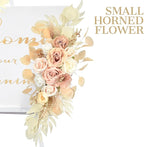 Ting's time Wedding Arch Flowers Artificial Silk Large Flower Swag Boho Styles Reception Backdrop Floral Decor for Wedding Party Ceremony, Pack of 2 (Beige)