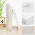 Decorative Books for Home Decor,Set of 3 Aesthetic Faux Books with Storage Box,Linen Fake Books for Coffee Table,Bookshelf & Mantle Decor,Modern Decorative Book Set(grey)
