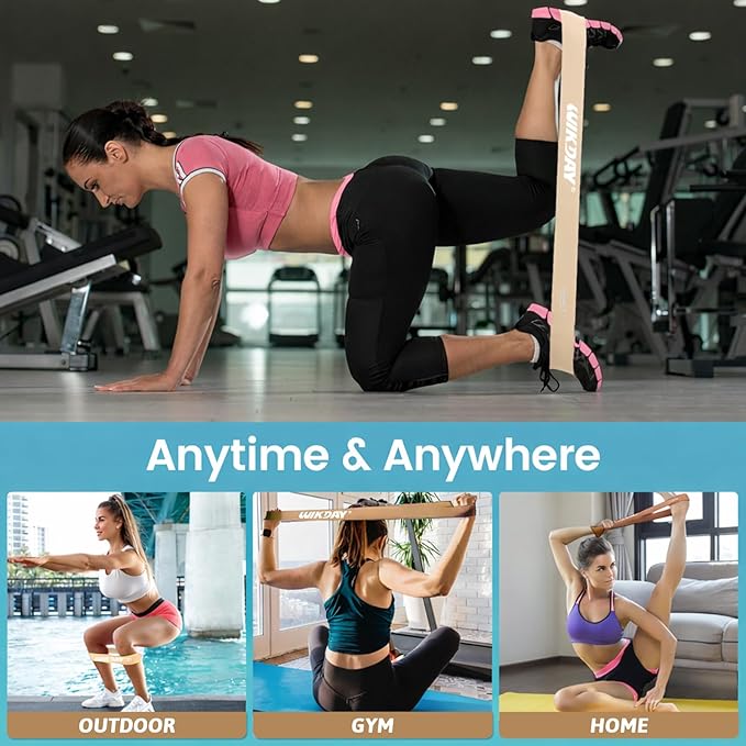 Resistance Bands for Working Out Exercise Loop Bands Workout Bands Set for Men Women Body Stretching, Crossfit Training, Home Workout, Physical Therapy, Booty Legs, Set of 5