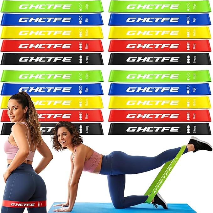 20PCS Resistance Bands Bulk Set for Trainers, Small Groups & Fitness Classes, Mini Bands for Glutes, Legs, and Core Workouts, Loop Exercise Bands with Storage Bag, Gift for Workout Buddies
