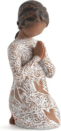Willow Tree Prayer of Peace (Darker Skin), Seeking The Quiet Within, Expresses Sympathy, Comfort, Remembrance, Healing, Sculpted Hand-Painted Figure