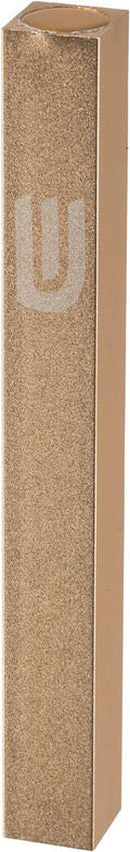 Aluminum Mezuzah Case - Gold Matte Tone Modern Design 5" 12cm Hebrew Parchment Scroll Case