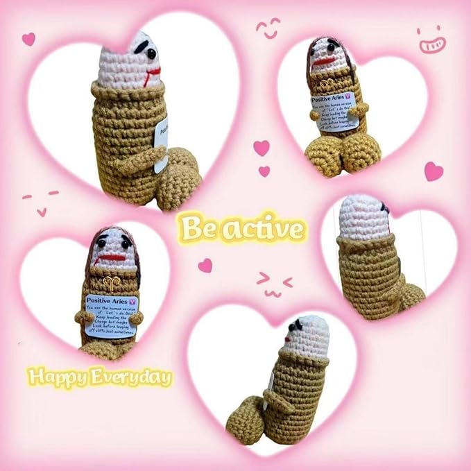Aries Gifts Women for Birthday Christmas,Zodiac Aries Birthday Gifts Astrology Plush Toy Crochet Doll for Halloween,Retirement Bosses Day,Inspirational Cute Gag Stuff(Aries)