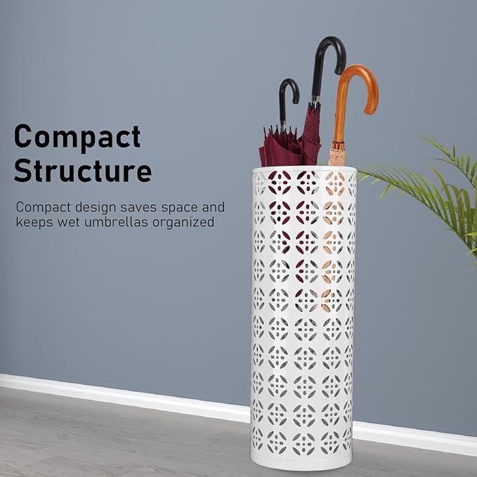 Umbrella Holder for Entryway, Umbrella Holder Metal Umbrella Stand Indoor with Hollow Design for Home Entryway (Large)