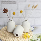 YANLING Small White Vase for Decor, 6 Pack Ceramic Vases for Pampas Grass, Boho Vase for Home Decor White Vases for Flowers, Modern Ceramic Vase Dried Flowers Vases