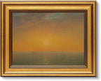 VIYYIEA Vintage Gold Framed Wall Art for Living Room, Landscape Canvas Prints Home Decor, Oil Painting Picture, Bedroom Wall Decor Gifts for Friends or Family -【Afterglow】-(10L x 8W)