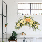 Floral Swag Decorative Swag Silk Roses Wedding Arch Flowers Garland for Door Wall Lintel Garden Celebration Style 1