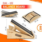 Yes4All Wood Slant board & Balance board (2in1) + Balance Pad XL Purple Physical Therapy, Yoga & Stability Training Balance Mat