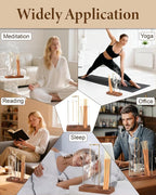 Incense Holder with 7.8" & 5.9" Glass Jars, 2 in 1 Incense Sticks Holder & Ash Catcher, Upside Down Incense Burner with Storage for Meditation, Yoga, Spa, Home Decor, with 20 Incense Sticks & Brush