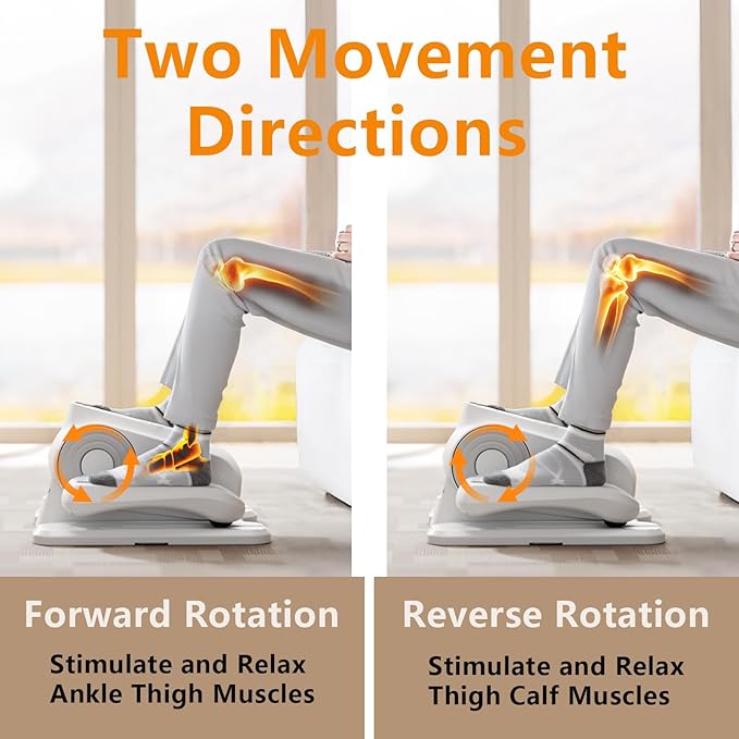 Under Desk Oval Exercise Machine Electric Oval Leg Exerciser Seen on TV 12 Speed Foot Exerciser for Seniors Portable Mini Seat Pedal Exerciser for Home Office