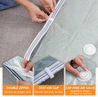 Vacuum Storage Bags - 8 Extra Large Jumbo storage Space Saver Bags (40x31 Inch) for Bedding,Comforters,Blankets,Clothing,Pillows,Jackets,Coats - Vacuum Seal Bags for Home Organization