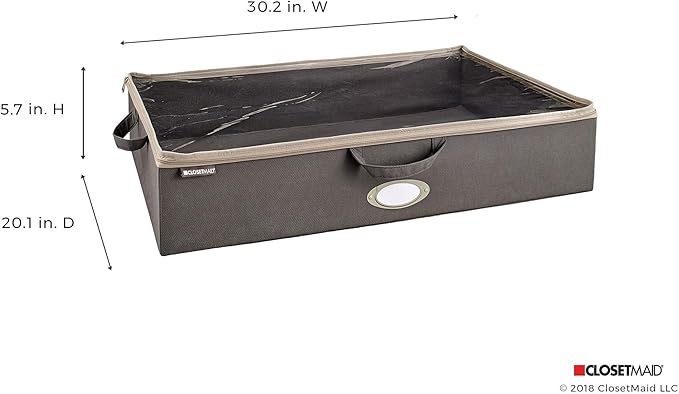ClosetMaid 31495 Under-Bed Fabric Storage Bag, Gray