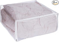 Set of 2 Zippered Vinyl Storage Bag, 24x20x11 Inch, Clothes Bag Organizer, Space Saver PVC Comforter Clear Storage Bags for Blanket