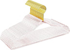 50 Pack Clear Plastic Hangers with Pink Glitter, Acrylic, Ultra Slim, Space Saving, for Coats, Pants, Suits, Shirts, Skirts, Dress Clothes