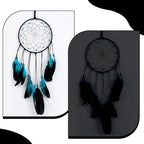 Blue Dream Catchers Home Handmade Blue Dreamcatcher Style Retro Feather Dreamcatcher Traditional Bedroom Decor Wall Hanging for Ornament Art Craft Gift Adults Halloween Christmas