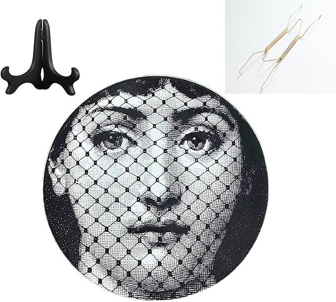 Decorative Plates Handmade Ceramic Ornament for Home&Office Wall Decors (with Hanger) (F8)