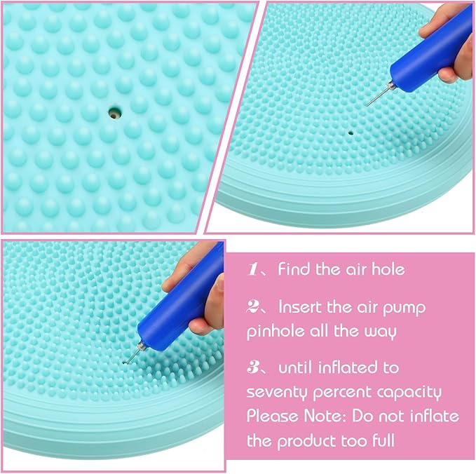 Libima 8 Pcs Wiggle Seat Inflated Wobble Cushion Sensory Seat Flexible Balance Board Balance Disc for Men Women Physical Exercise Improving Posture Home Office