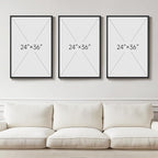 Large 3D Textured Framed Blue and White Abstract Wall Art for Living Room, 3 Piece Modern Artwork for Walls, Minimalist Navy Blue Geometric Paintings for Hallway, Stair, Office Wall Decor 24x36 In