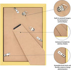 LaVie Home 5 x 7 Picture Frame Gold Set of 10, Display 4x6 with Mat or 5 x 7 Without Mat Picture, Photo Frame Collage for Wall Gallery or Table Deco, Hanging or Tabletop Display
