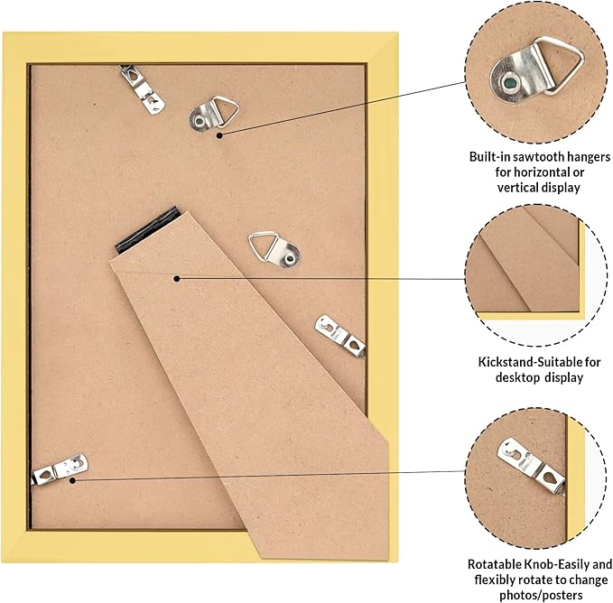 LaVie Home 4x6 Picture Frame Gold Set of 10, Display 4 x 6 Picture, Photo Frame Collage for Wall Gallery or Table Deco, Hanging or Tabletop Display
