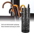 Umbrella Stand Rack for Entryway Metal Hollowed Freestanding Round Umbrella Holder Organizer Bin for Home Hotel Office Decor (Medium)