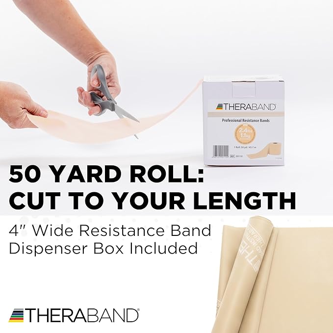 THERABAND Resistance Band, Special Heavy, 50-Yard Roll, Elastic Band for Exercise
