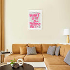Drimiler Retro Newspaper Pink Font Poster What If It All Works Out Canvas Wall Art Positive Affirming Quote Minimalist Prints Painting For Home Bedroom Dorm Wall Decor 16x24in Unframed