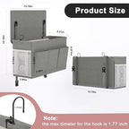 Edudif Dual-purpose Bedside Caddy Bedside Organizer, Bed Caddy with 6 Pockets, Versatile Bedside Storage Solution Magazine Remotes holder, ideal for Home, Dorm, Hospital, Crib Bed